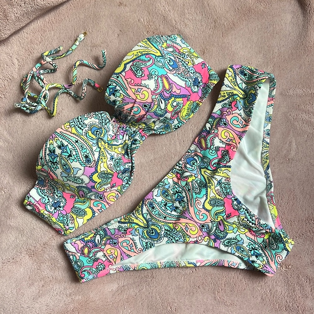 Neon Paisley, print bikini Victoria’s Secret